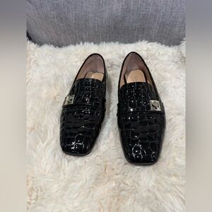 kate spade Black Textured Loafers